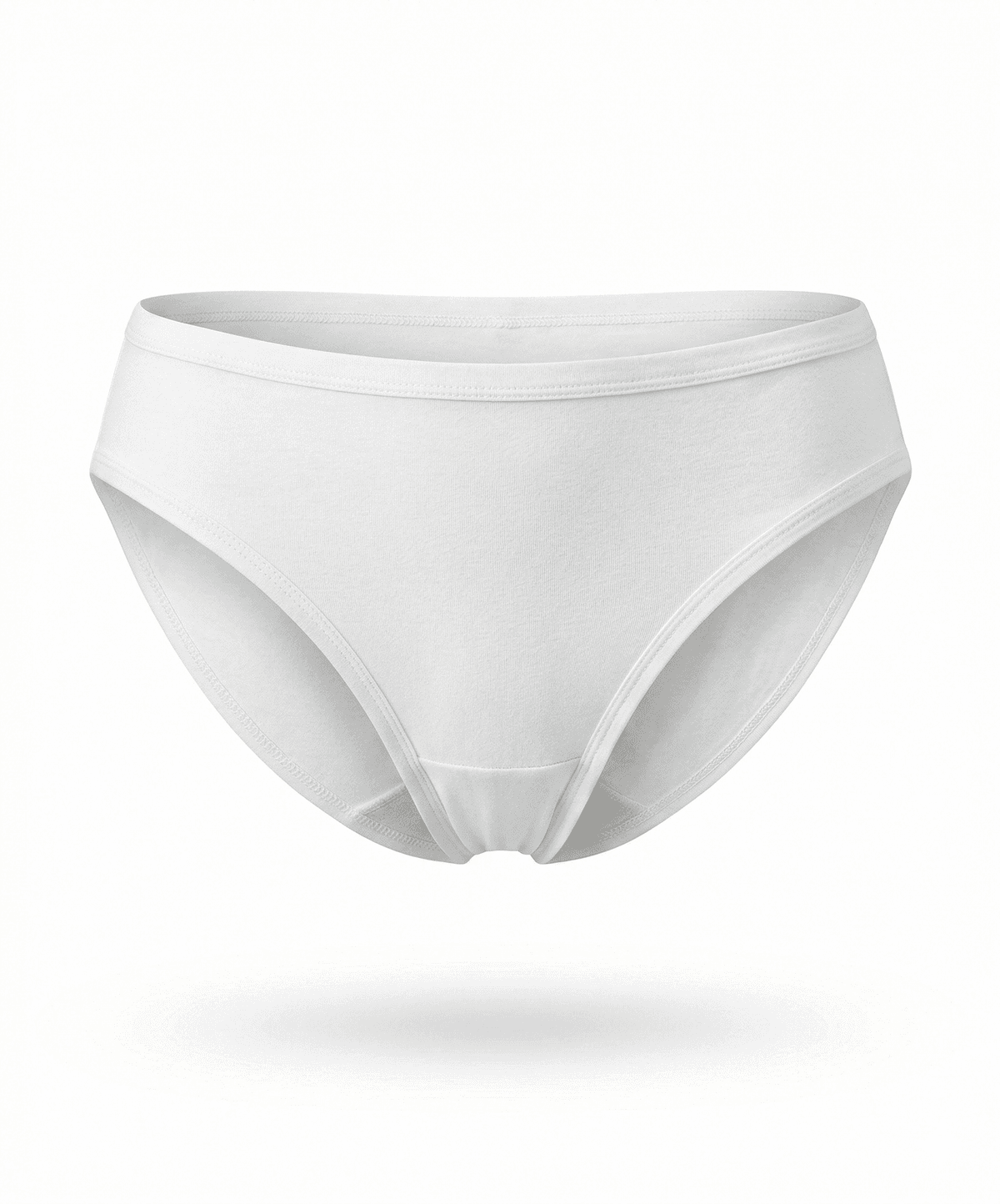 Vorte Premium Penye Kadın Külot Beyaz